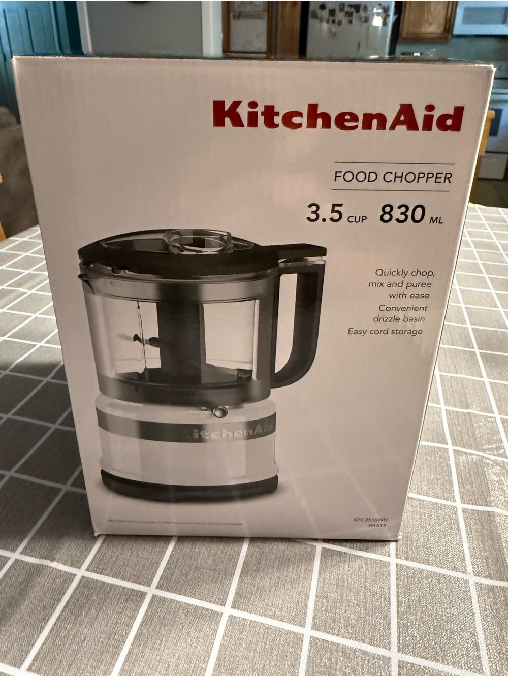 KitchenAid White and Black 3.5-Cup Food Chopper